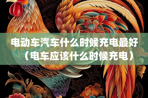 电动车汽车什么时候充电最好（电车应该什么时候充电）