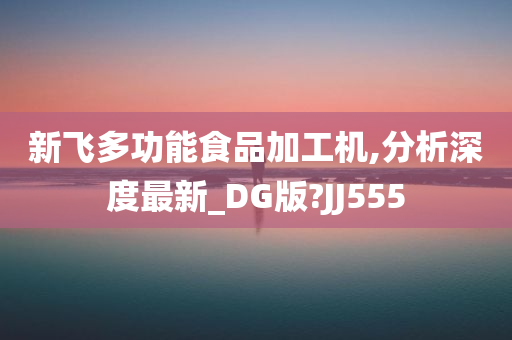 新飞多功能食品加工机,分析深度最新_DG版?JJ555