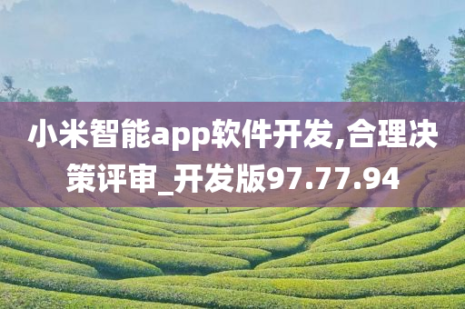 小米智能app软件开发,合理决策评审_开发版97.77.94