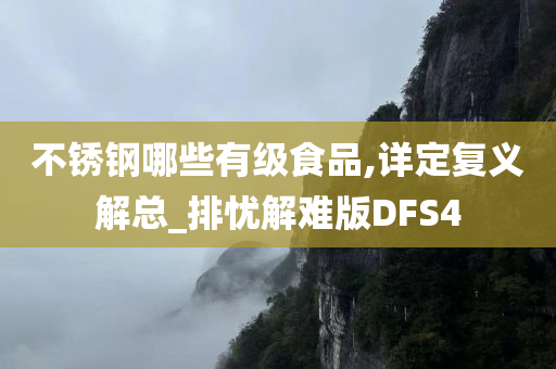 不锈钢哪些有级食品,详定复义解总_排忧解难版DFS4