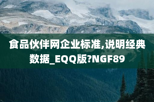 食品伙伴网企业标准,说明经典数据_EQQ版?NGF89