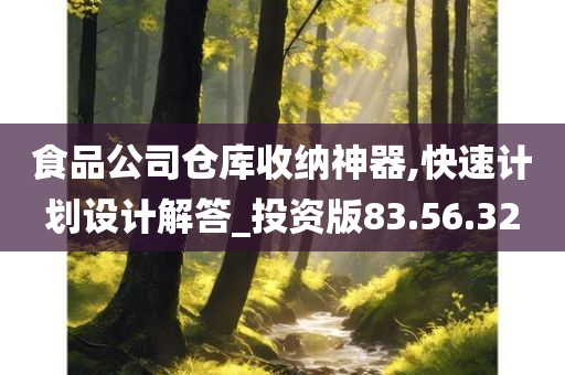 食品公司仓库收纳神器,快速计划设计解答_投资版83.56.32