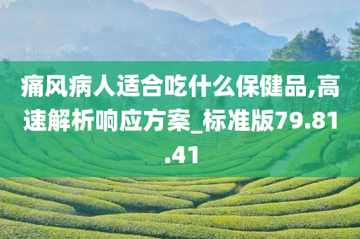 痛风病人适合吃什么保健品,高速解析响应方案_标准版79.81.41