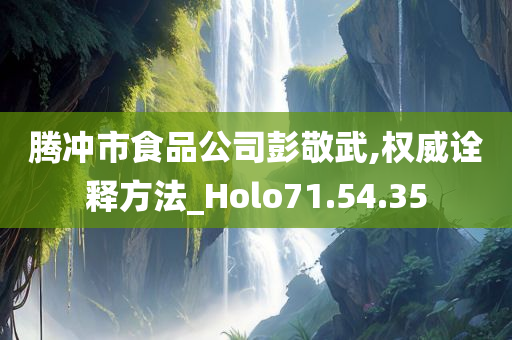 腾冲市食品公司彭敬武,权威诠释方法_Holo71.54.35