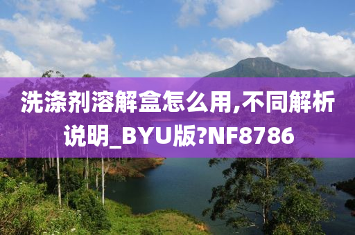 洗涤剂溶解盒怎么用,不同解析说明_BYU版?NF8786