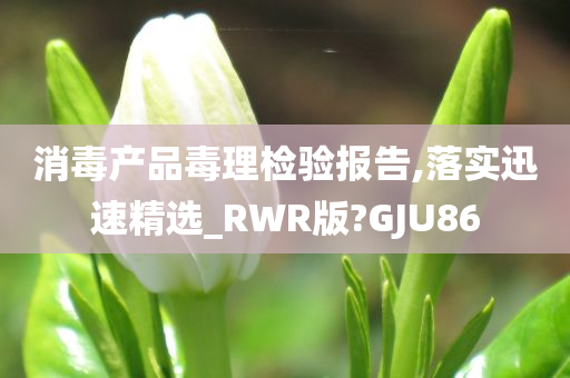 消毒产品毒理检验报告,落实迅速精选_RWR版?GJU86