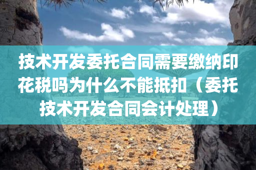 技术开发委托合同需要缴纳印花税吗为什么不能抵扣（委托技术开发合同会计处理）